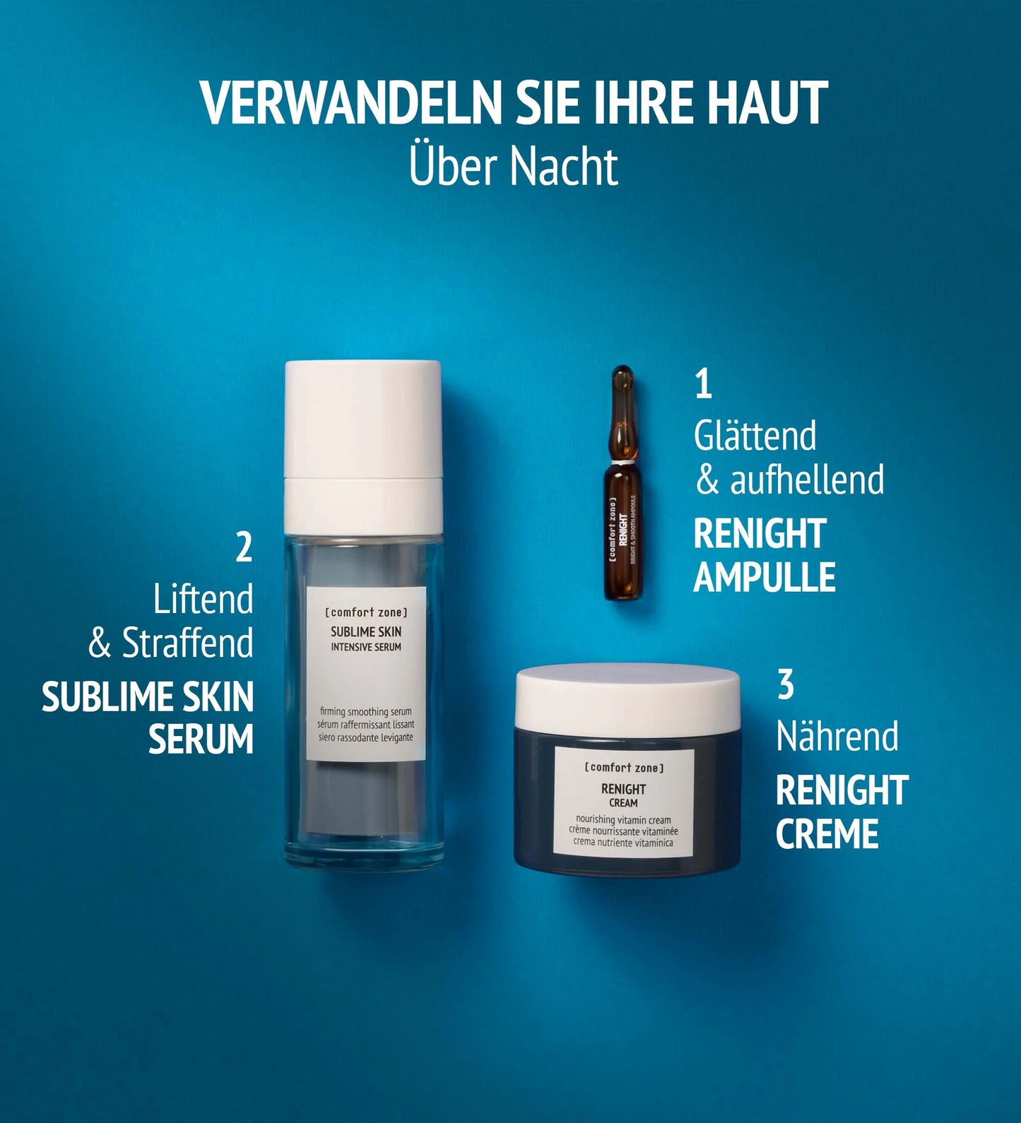 COMFORT ZONE RENIGHT BRIGHT & SMOOTH AMPOULE